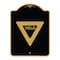 Signmission Designer Series Sign-Yield, Black & Gold Aluminum Architectural Sign, 18" x 24", BG-1824-22695 A-DES-BG-1824-22695 - alternate 1